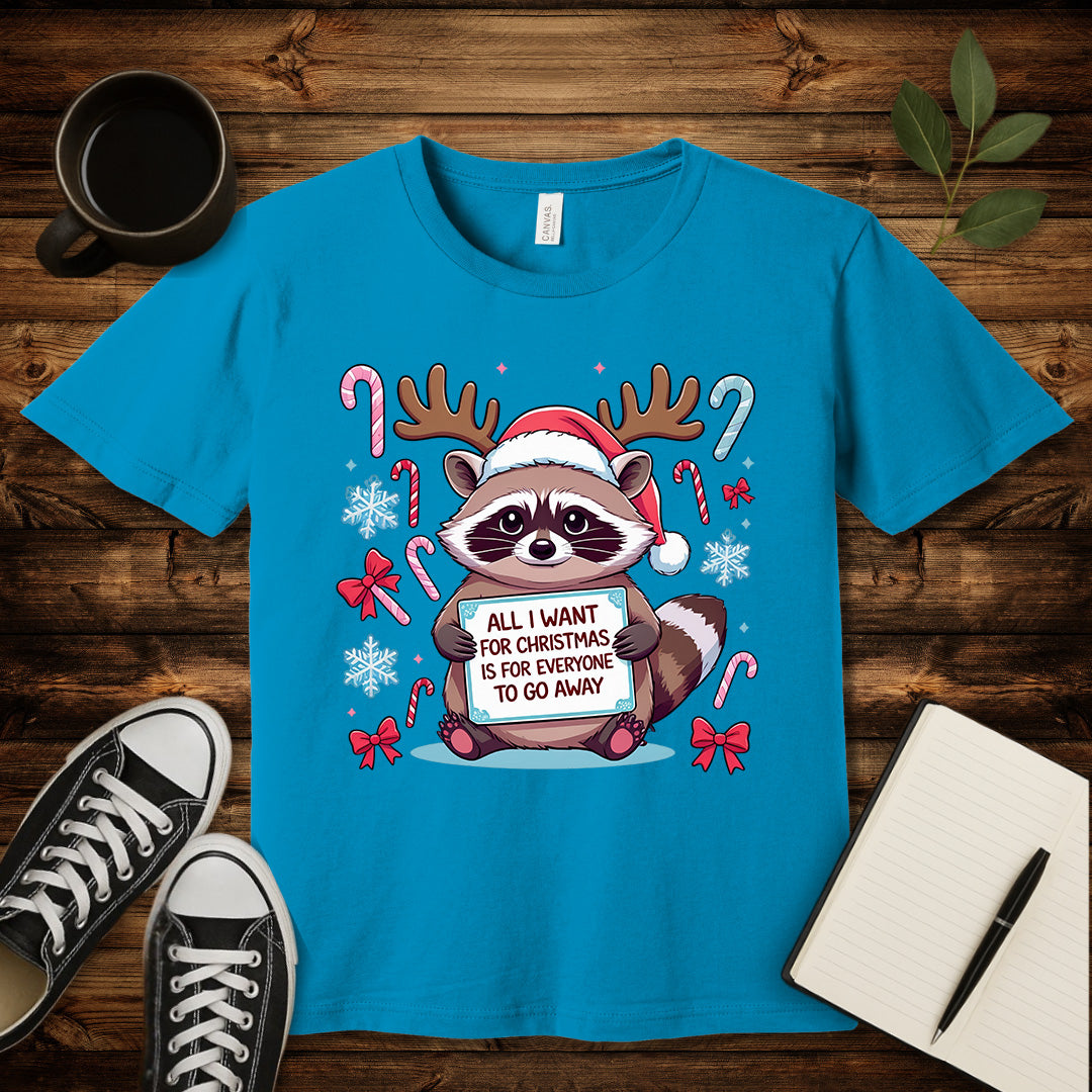 Go Away Anti-Social Christmas T-Shirt-T-Shirt-Aqua-S-wearable sarcasm by Savage Tee Society
