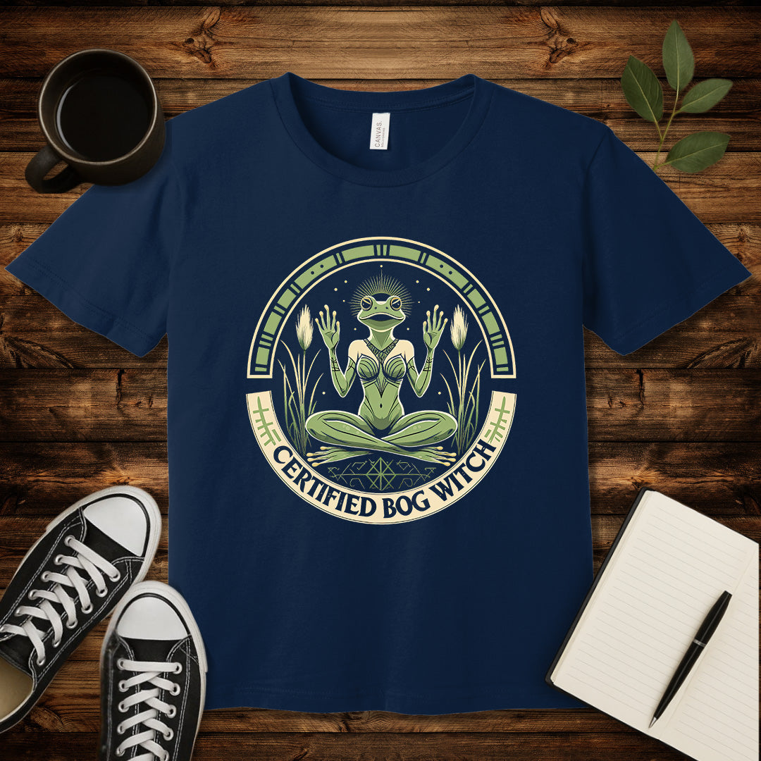 Certified Bog Witch T-Shirt-T-Shirt-Navy-S-wearable sarcasm by Savage Tee Society