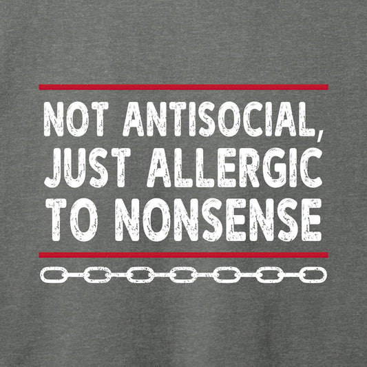 Allergic to Nonsense T-Shirt-T-Shirt-Asphalt-S-