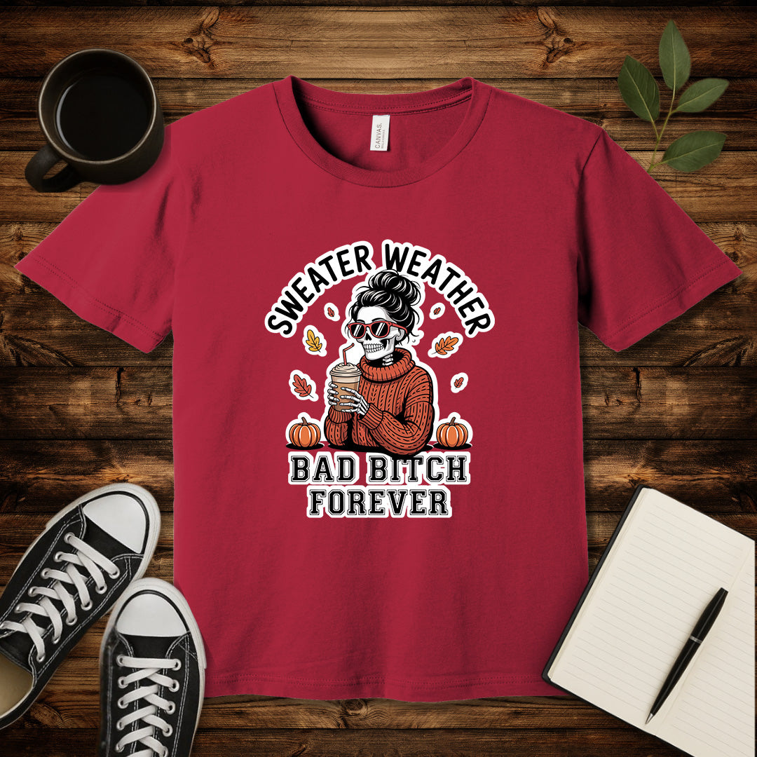 Sweater Weather T-Shirt-T-Shirt-Cardinal-S-wearable sarcasm by Savage Tee Society