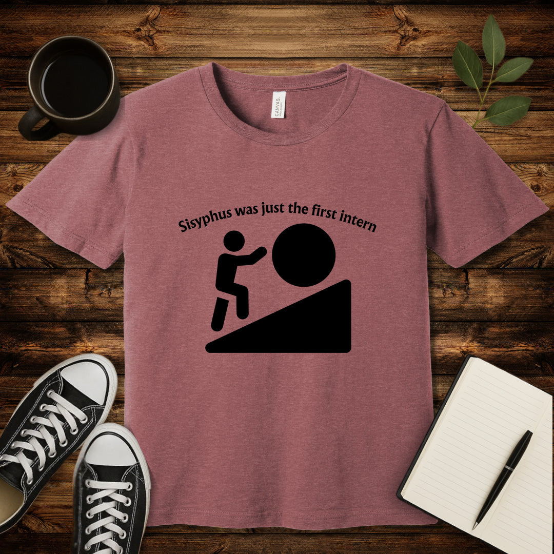 Sisyphus Intern T-Shirt-T-Shirt-Heather Mauve-S-wearable sarcasm by Savage Tee Society