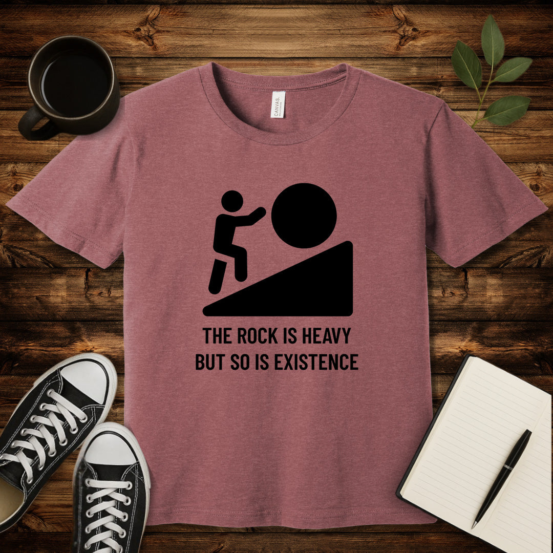 Heavy Existence T-Shirt-T-Shirt-Heather Mauve-S-wearable sarcasm by Savage Tee Society