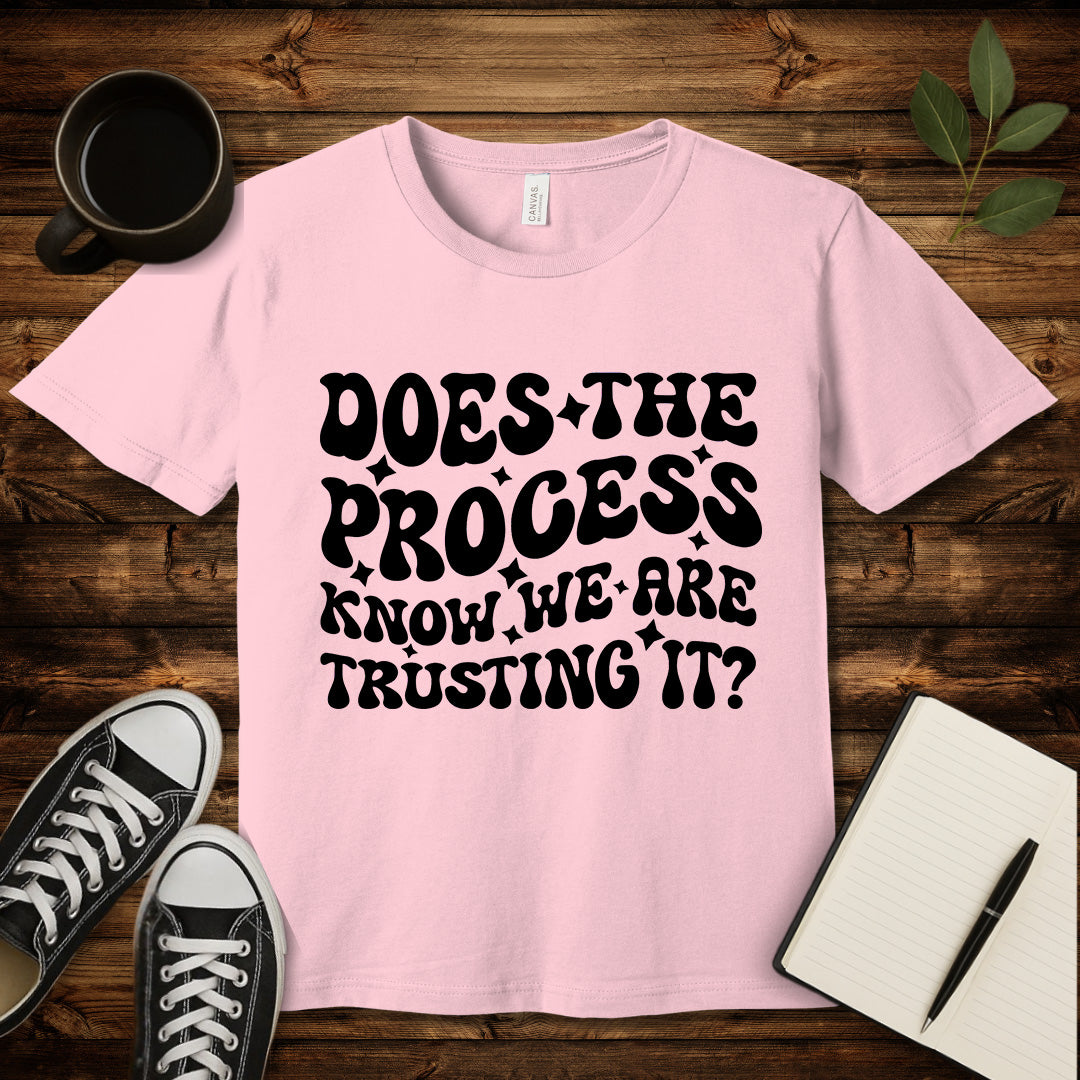 Does the Process Know T-Shirt-T-Shirt-Pink-S-wearable sarcasm by Savage Tee Society