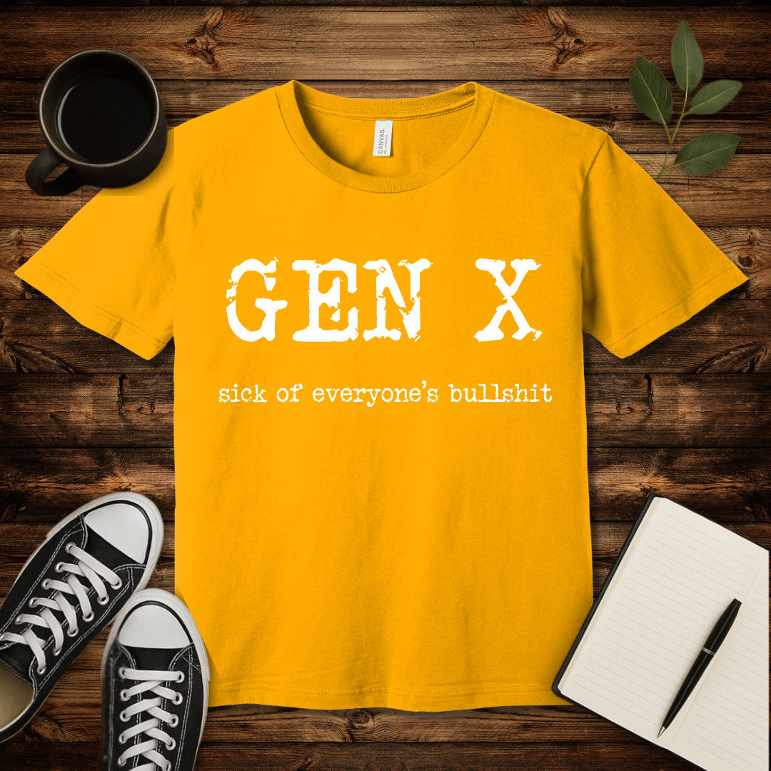 Gen X Rage T-Shirt-T-Shirt-Gold-S-wearable sarcasm by Savage Tee Society