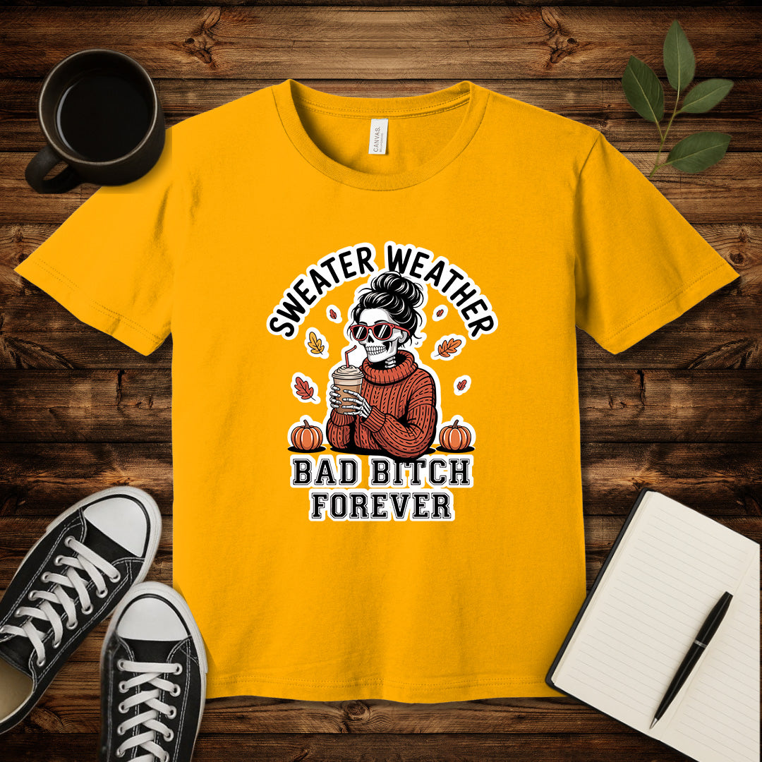 Sweater Weather T-Shirt-T-Shirt-Gold-S-wearable sarcasm by Savage Tee Society