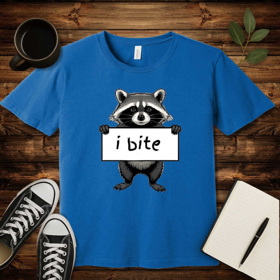 I Bite T-Shirt-T-Shirt-Heather Columbia Blue-S-wearable sarcasm by Savage Tee Society