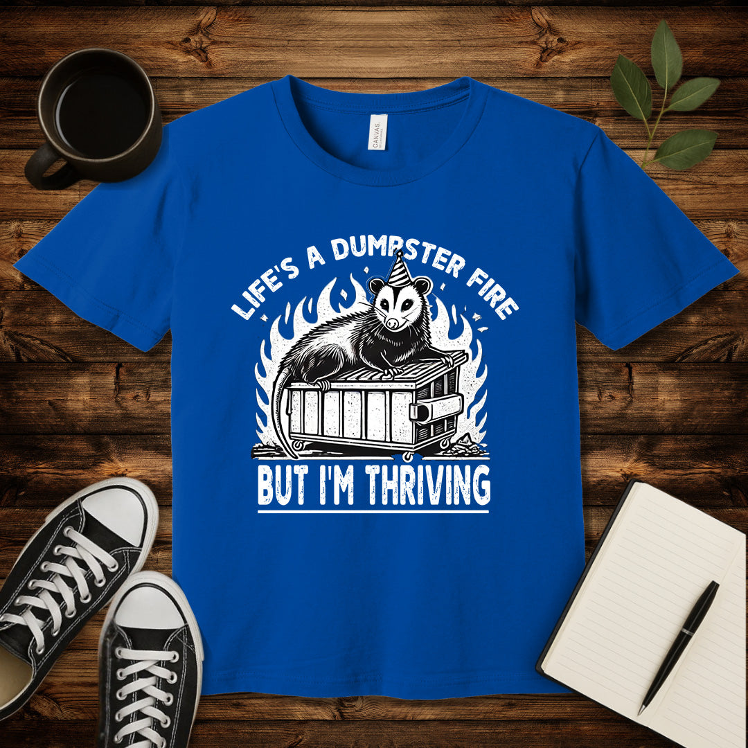 Life’s a Dumpster Fire T-Shirt-T-Shirt-True Royal-S-wearable sarcasm by Savage Tee Society
