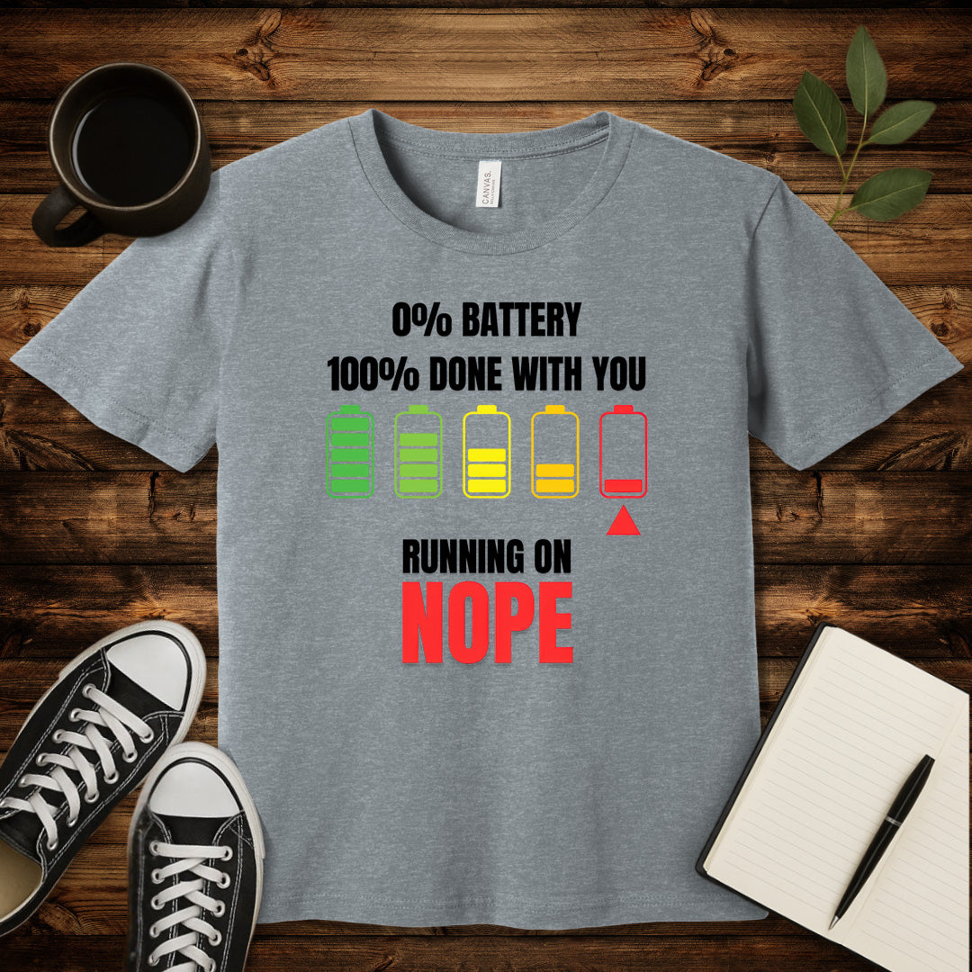 Running on Nope T-Shirt-T-Shirt-Athletic Heather-S-wearable sarcasm by Savage Tee Society