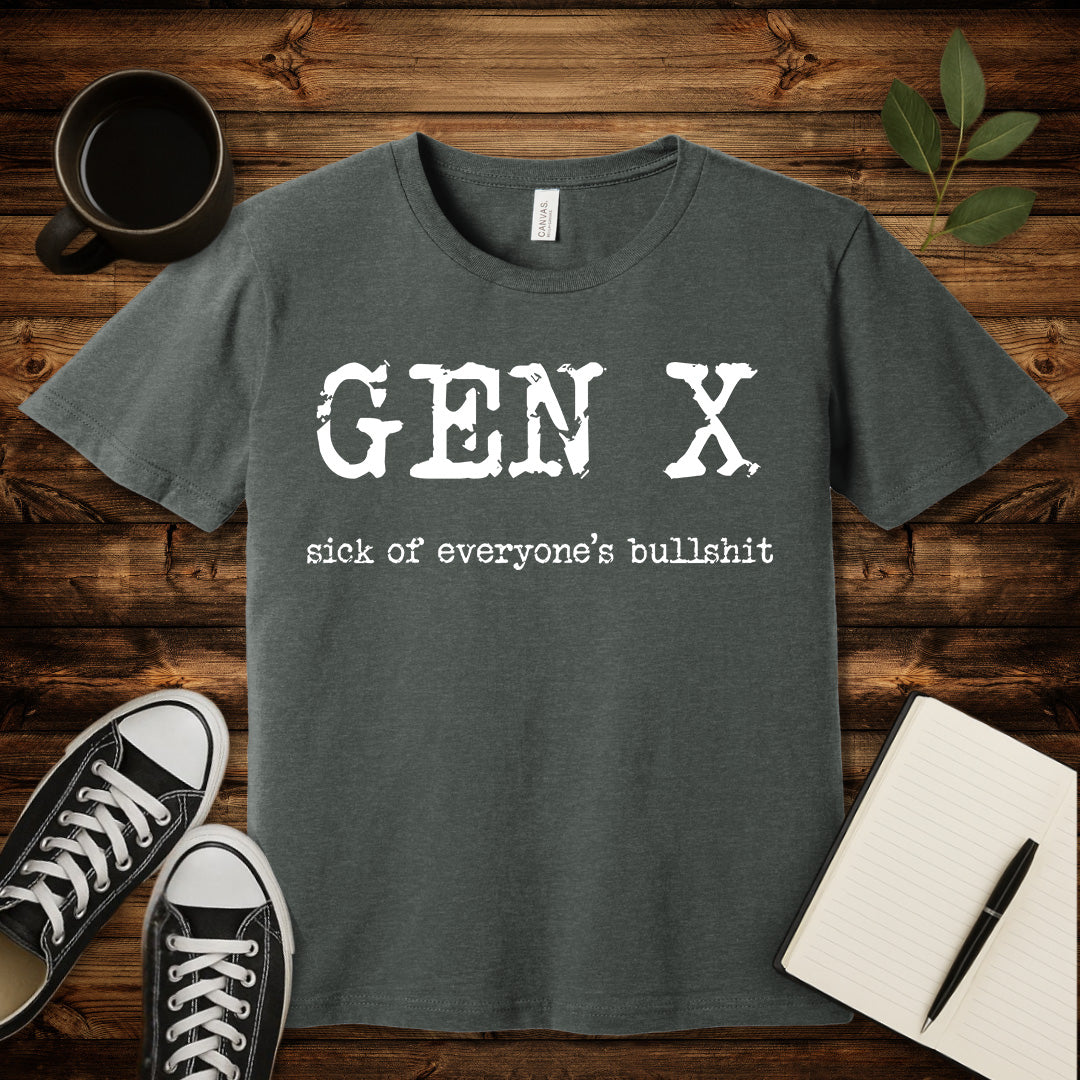 Gen X Rage T-Shirt-T-Shirt-Deep Heather-S-wearable sarcasm by Savage Tee Society