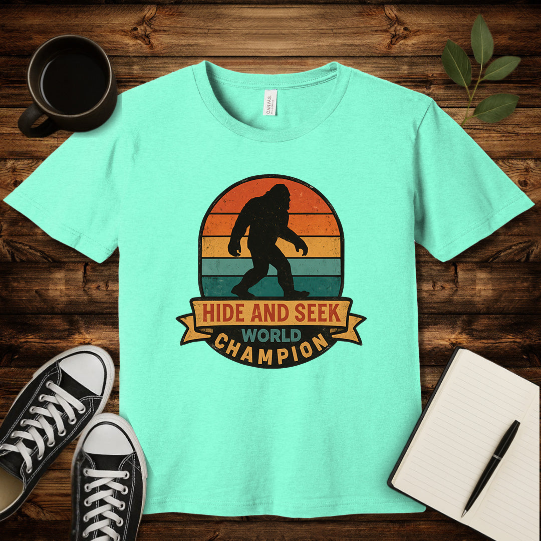 Hide and Seek World Champion T-Shirt-T-Shirt-Heather Mint-S-wearable sarcasm by Savage Tee Society