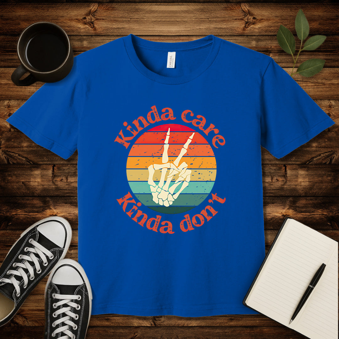 Kinda Care T-Shirt-T-Shirt-True Royal-S-wearable sarcasm by Savage Tee Society