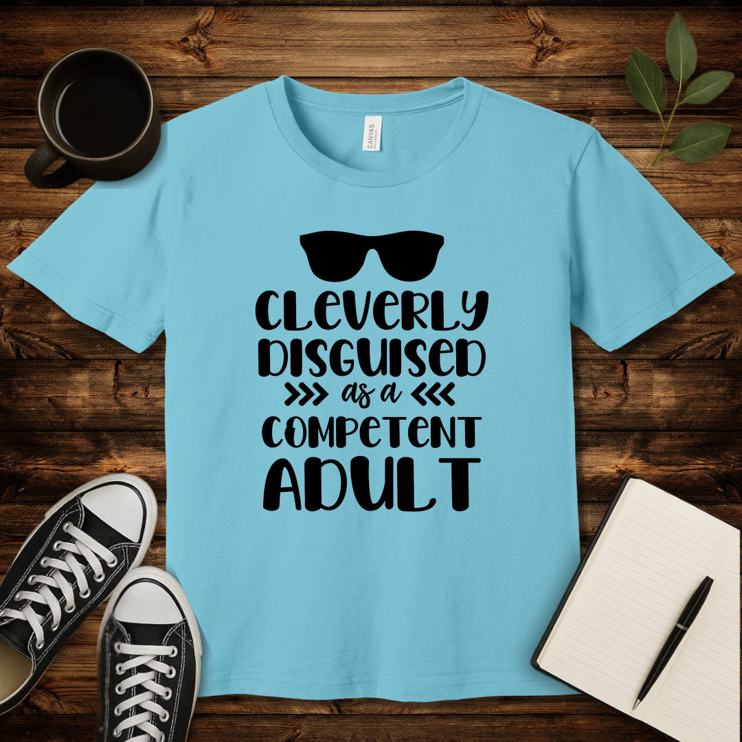 Competent Adult T-Shirt-T-Shirt-Turquoise-S-wearable sarcasm by Savage Tee Society