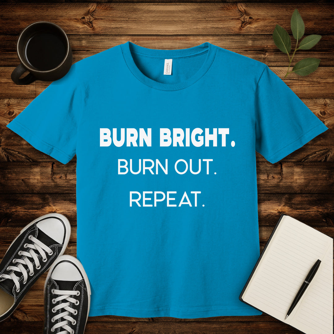 Burnout Loop T-Shirt-T-Shirt-S-Aqua-wearable sarcasm by Savage Tee Society
