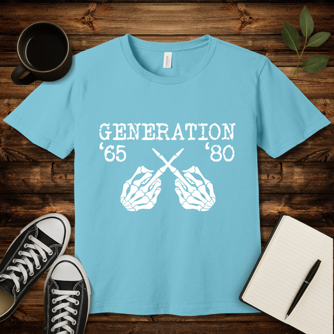 Generation X T-Shirt-T-Shirt-Turquoise-S-wearable sarcasm by Savage Tee Society