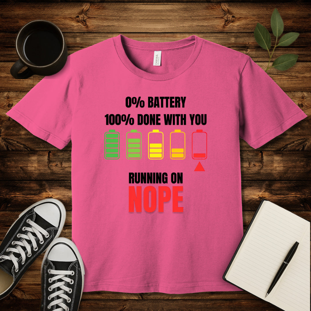 Running on Nope T-Shirt-T-Shirt-Charity Pink-S-wearable sarcasm by Savage Tee Society