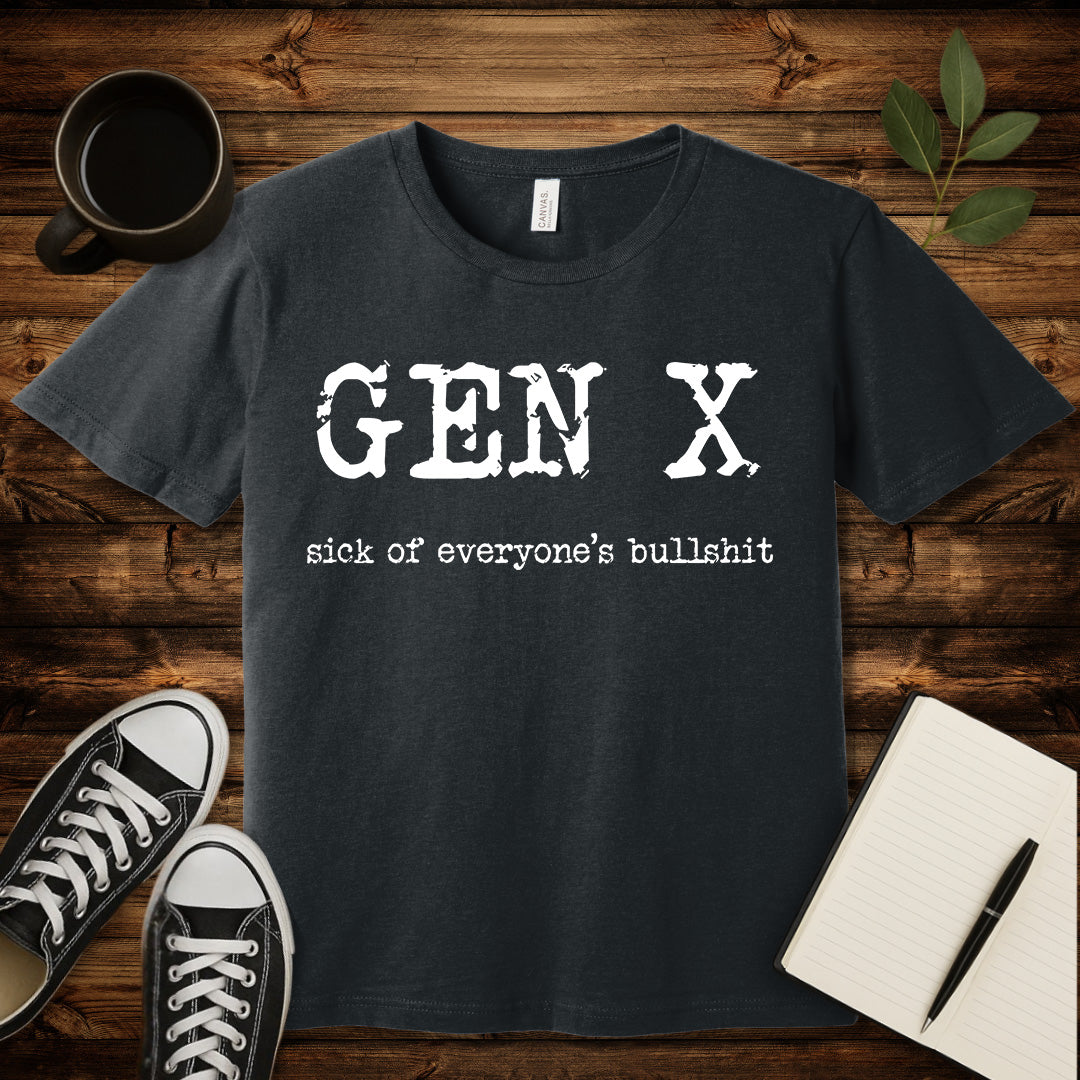 Gen X Rage T-Shirt-T-Shirt-Dark Grey Heather-S-wearable sarcasm by Savage Tee Society