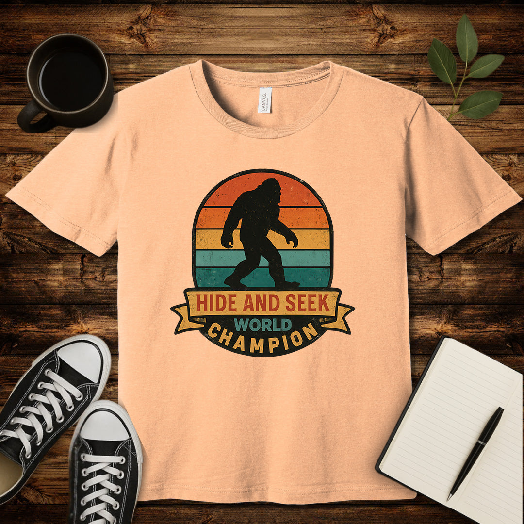 Hide and Seek World Champion T-Shirt-T-Shirt-Heather Peach-S-wearable sarcasm by Savage Tee Society