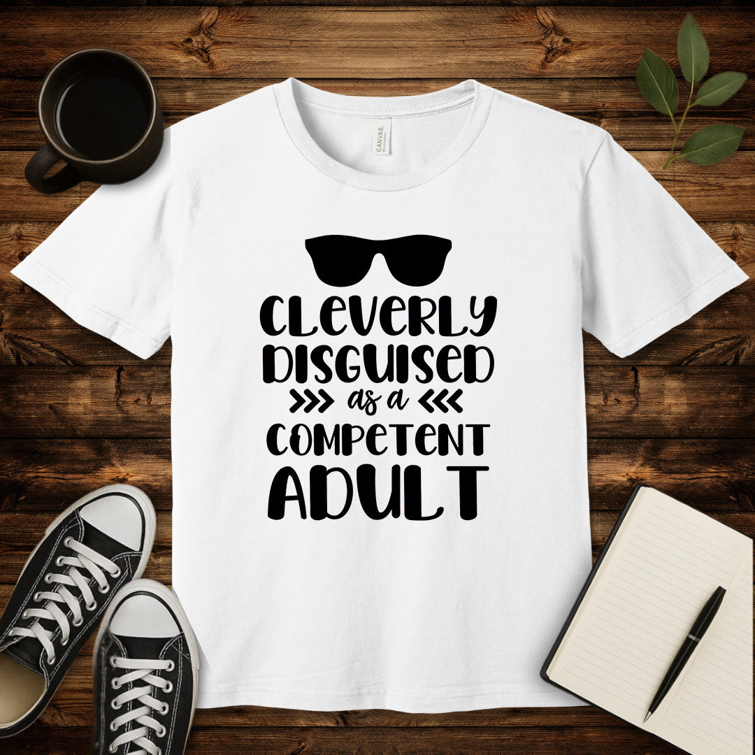 Competent Adult T-Shirt-T-Shirt-White-S-wearable sarcasm by Savage Tee Society