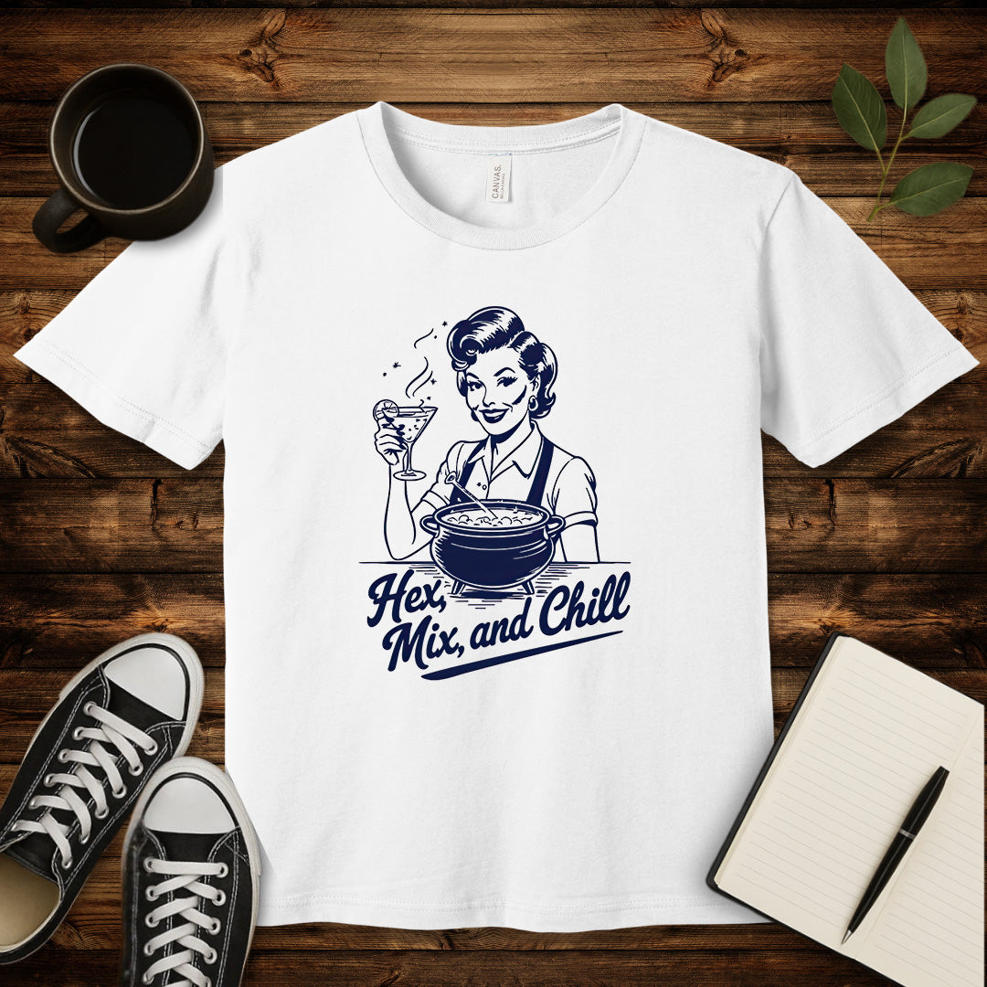 Hex Mix and Chill T-Shirt-T-Shirt-White-S-wearable sarcasm by Savage Tee Society