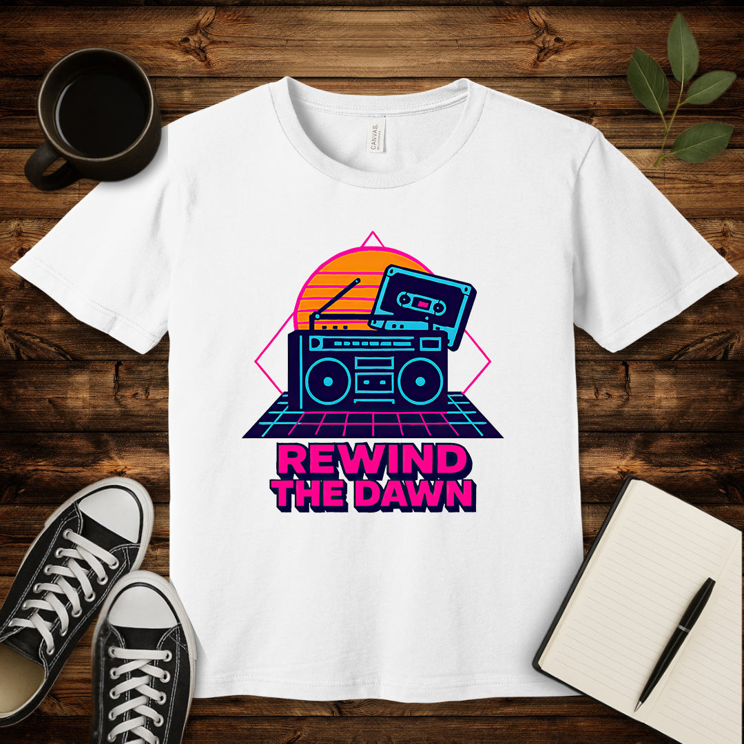 Rewind the Dawn T-Shirt-T-Shirt-White-S-wearable sarcasm by Savage Tee Society