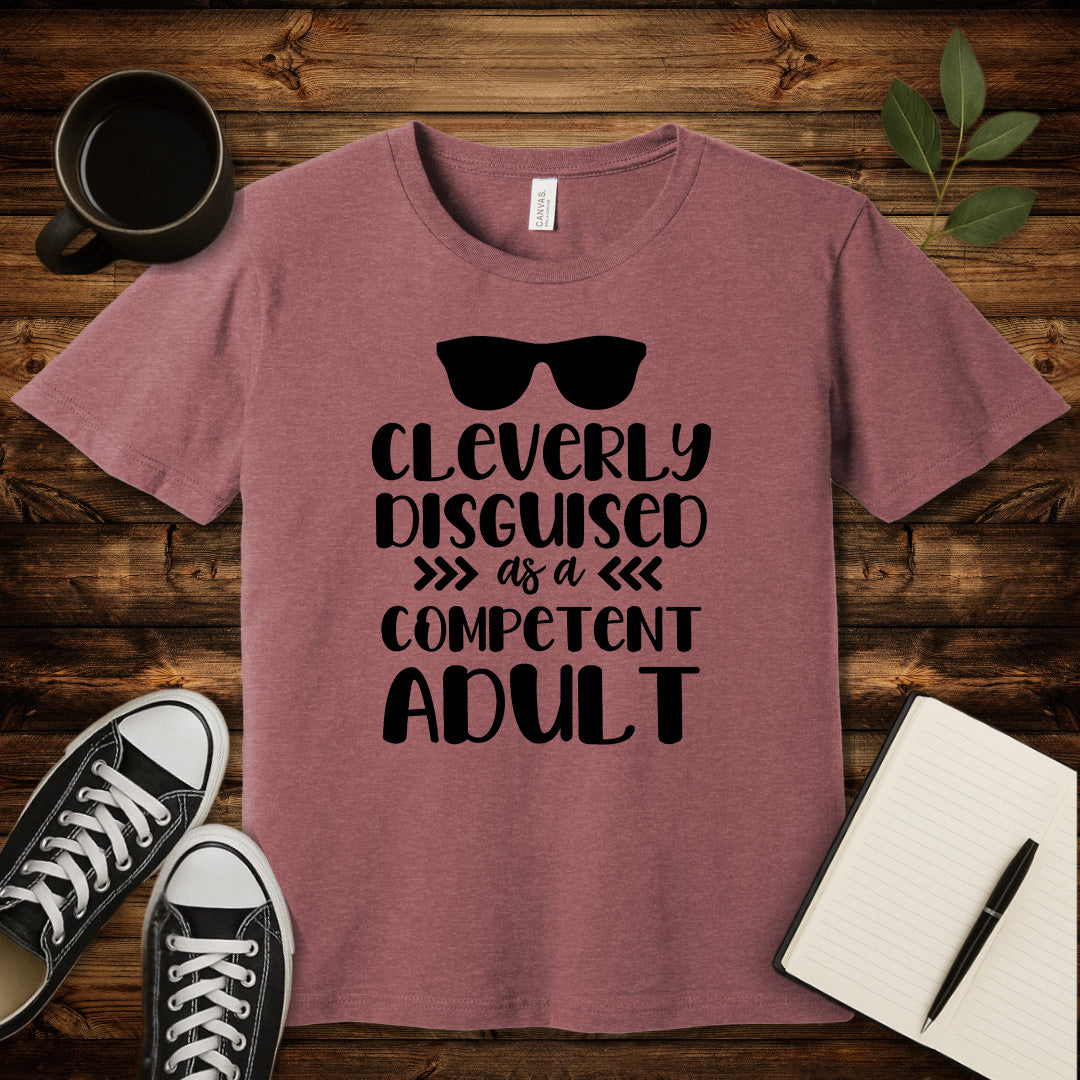 Competent Adult T-Shirt-T-Shirt-Heather Mauve-S-wearable sarcasm by Savage Tee Society