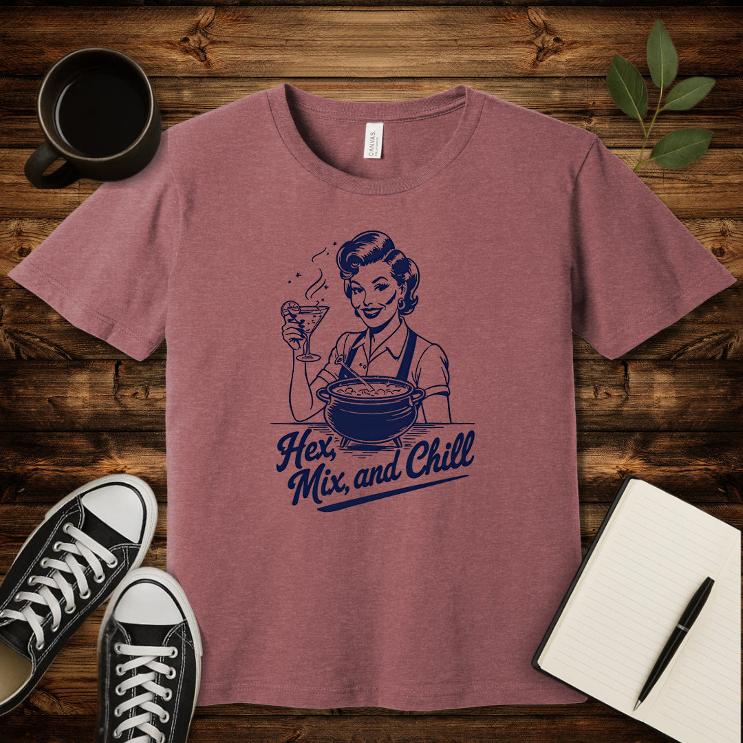 Hex Mix and Chill T-Shirt-T-Shirt-Heather Mauve-S-wearable sarcasm by Savage Tee Society