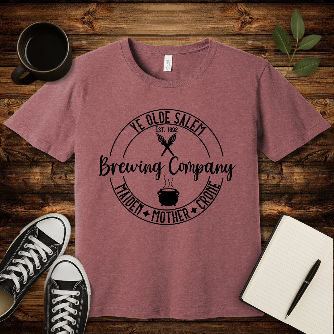 Salem Brewing Co T-Shirt-T-Shirt-Heather Mauve-S-wearable sarcasm by Savage Tee Society