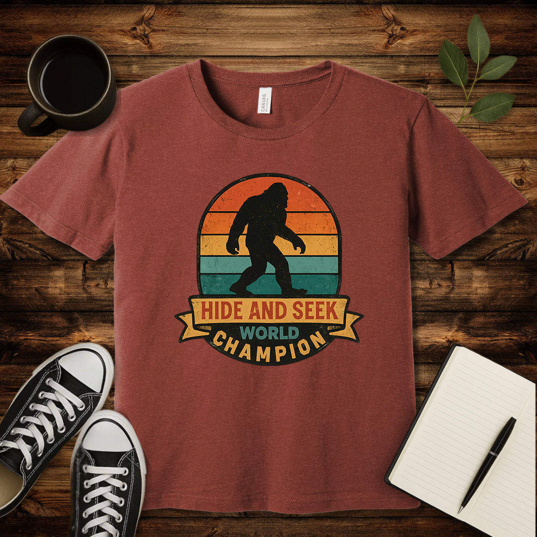 Hide and Seek World Champion T-Shirt-T-Shirt-Heather Clay-S-wearable sarcasm by Savage Tee Society