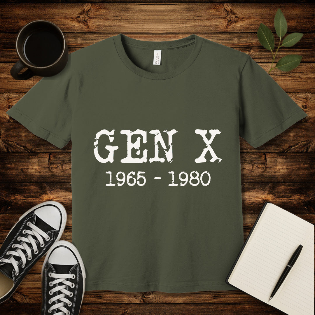 Gen X 1965 1980 T-Shirt-T-Shirt-Army-S-wearable sarcasm by Savage Tee Society