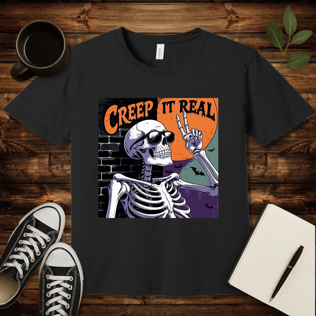 Creep It Real T-Shirt-T-Shirt-Black-S-wearable sarcasm by Savage Tee Society