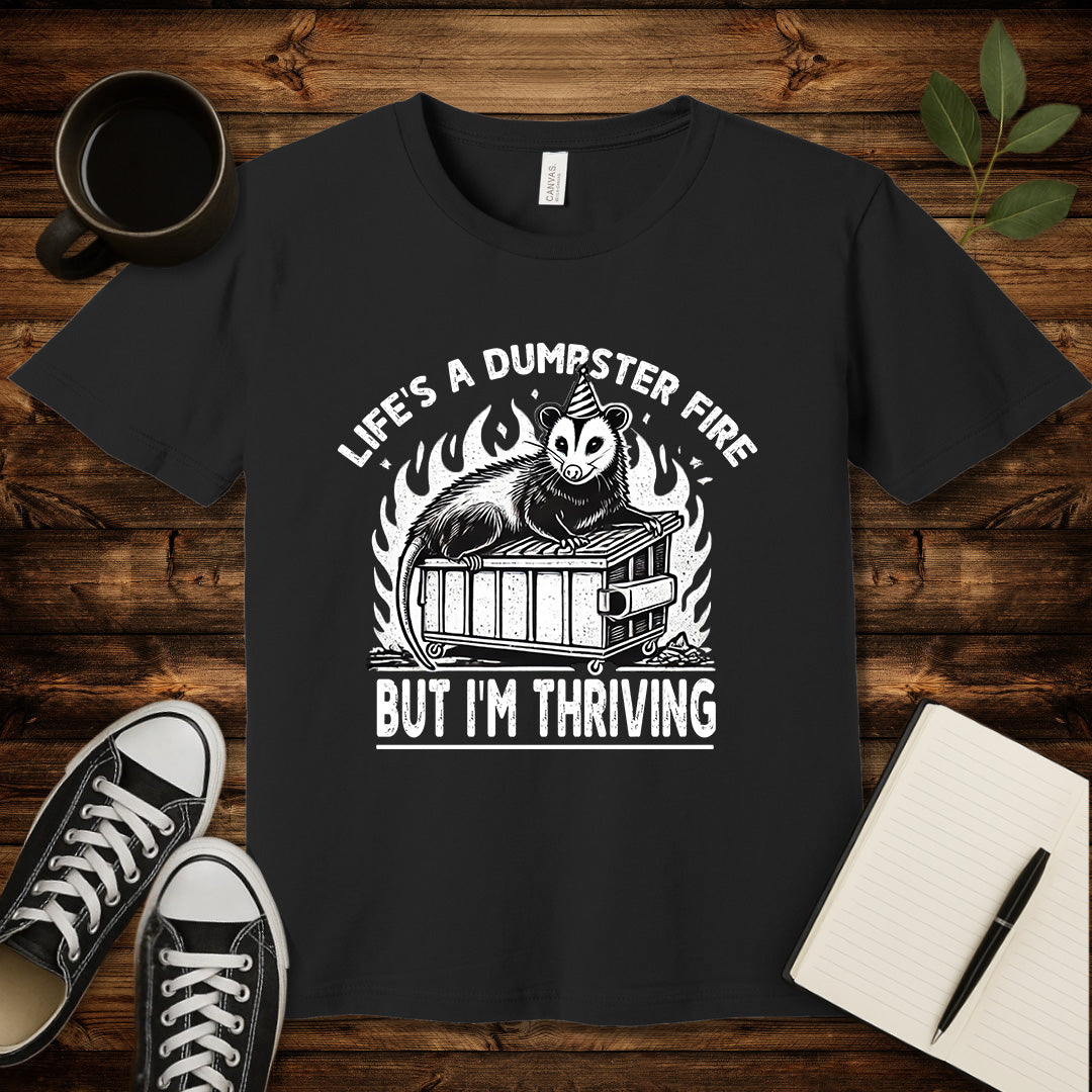Life’s a Dumpster Fire T-Shirt-T-Shirt-Black-S-wearable sarcasm by Savage Tee Society