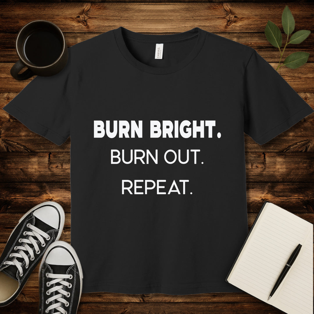 Burnout Loop T-Shirt-T-Shirt-S-Black-wearable sarcasm by Savage Tee Society