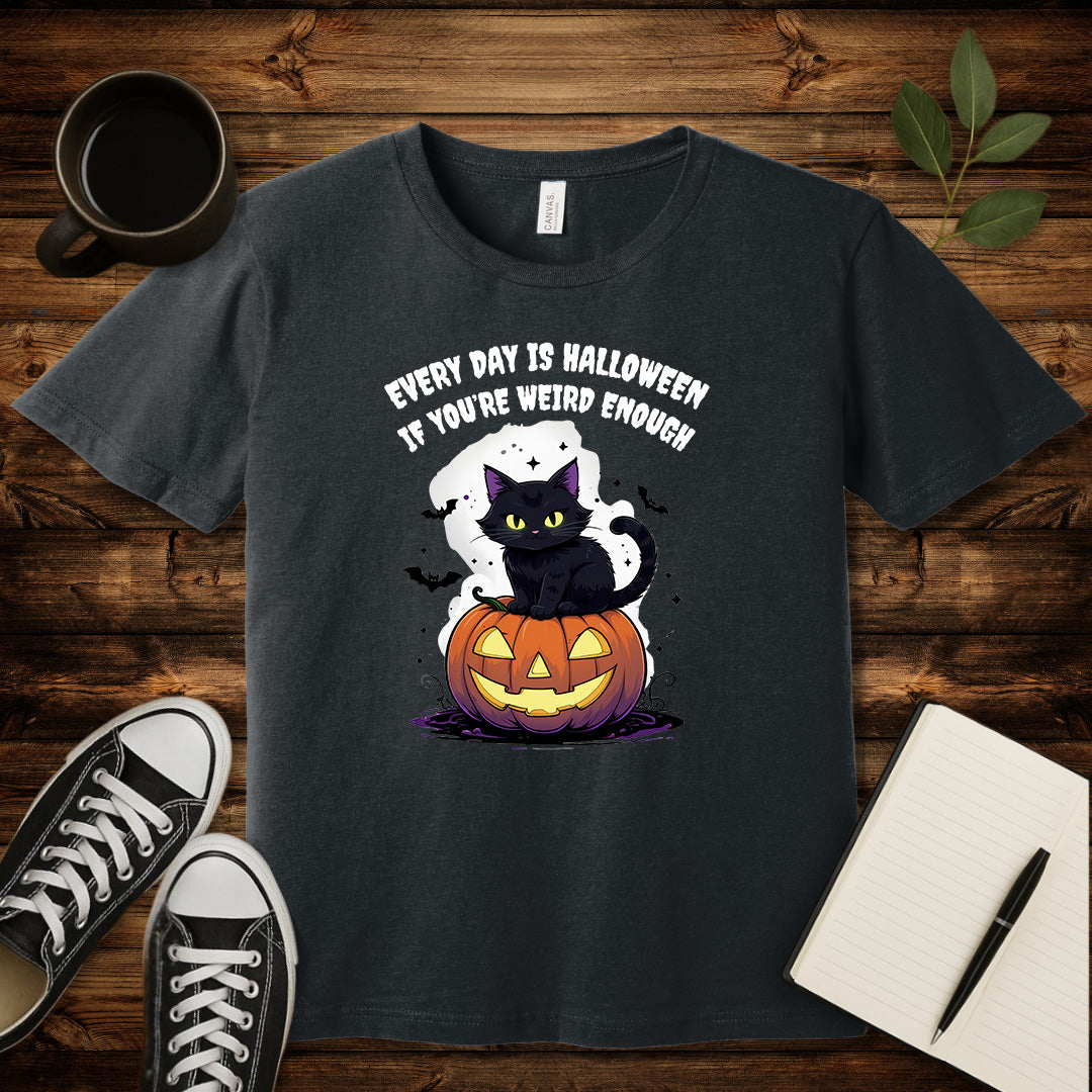 Weird Every Day Halloween T-Shirt-T-Shirt-Dark Grey Heather-S-wearable sarcasm by Savage Tee Society