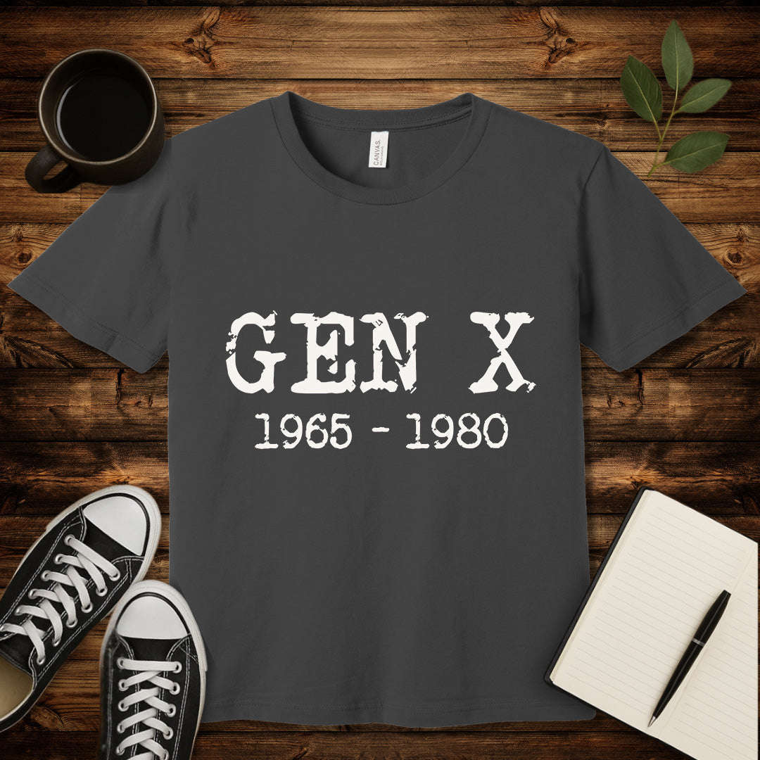 Gen X 1965 1980 T-Shirt-T-Shirt-Asphalt-S-wearable sarcasm by Savage Tee Society
