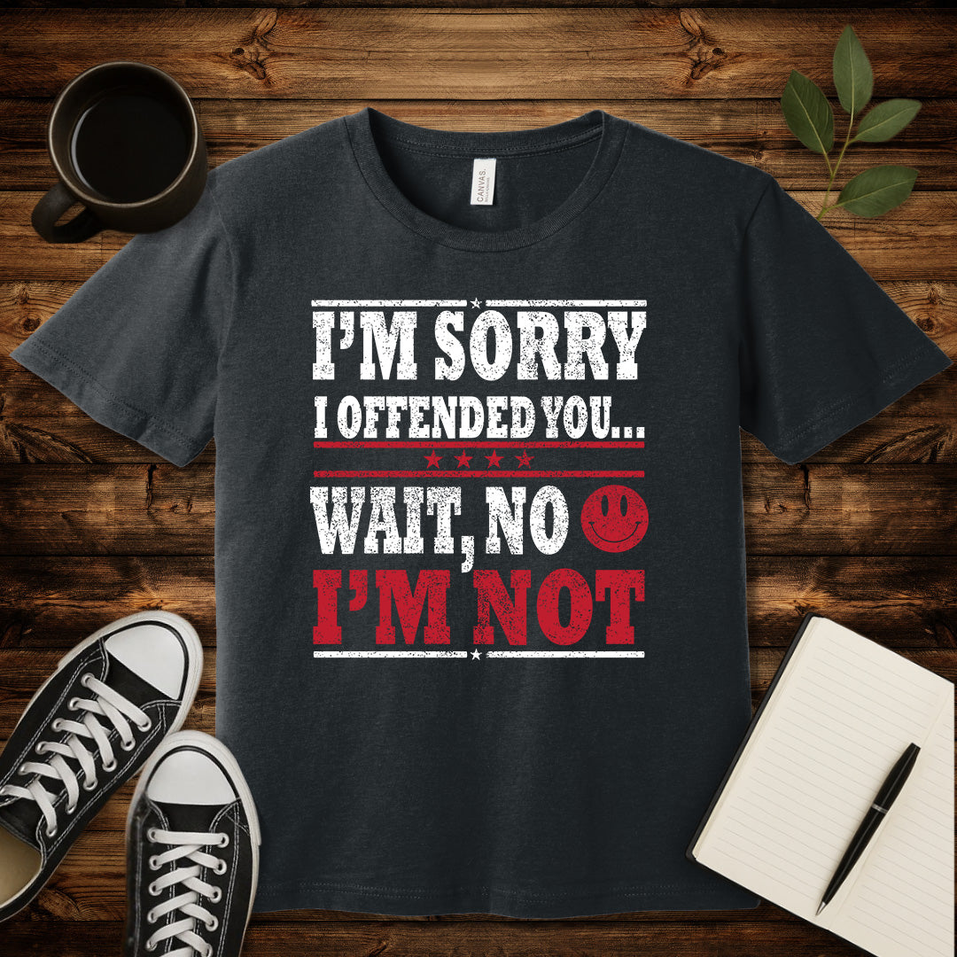Not Sorry T-Shirt-T-Shirt-Dark Grey Heather-S-wearable sarcasm by Savage Tee Society