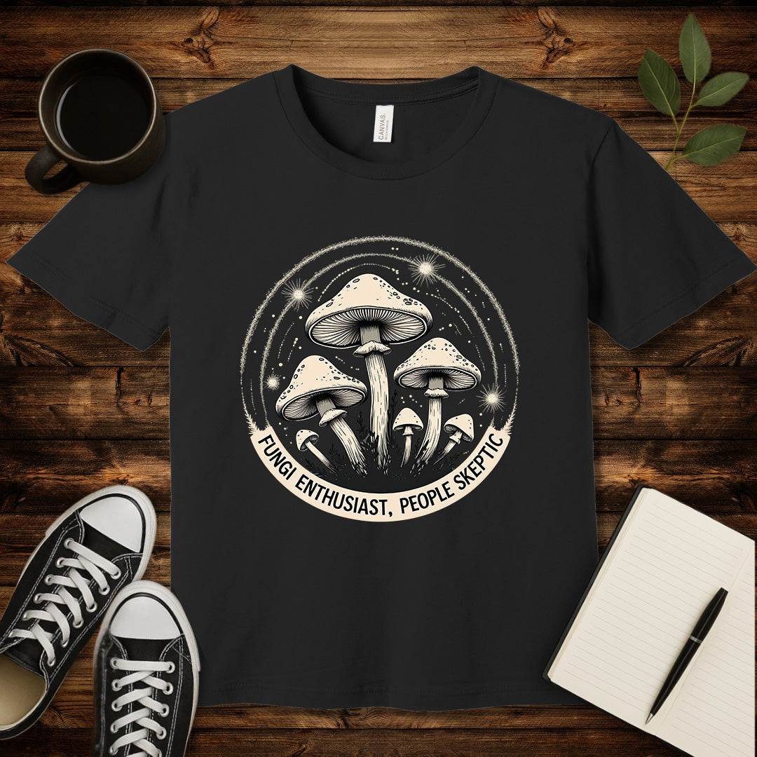 Fungi Enthusiast T-Shirt-T-Shirt-Black-S-wearable sarcasm by Savage Tee Society