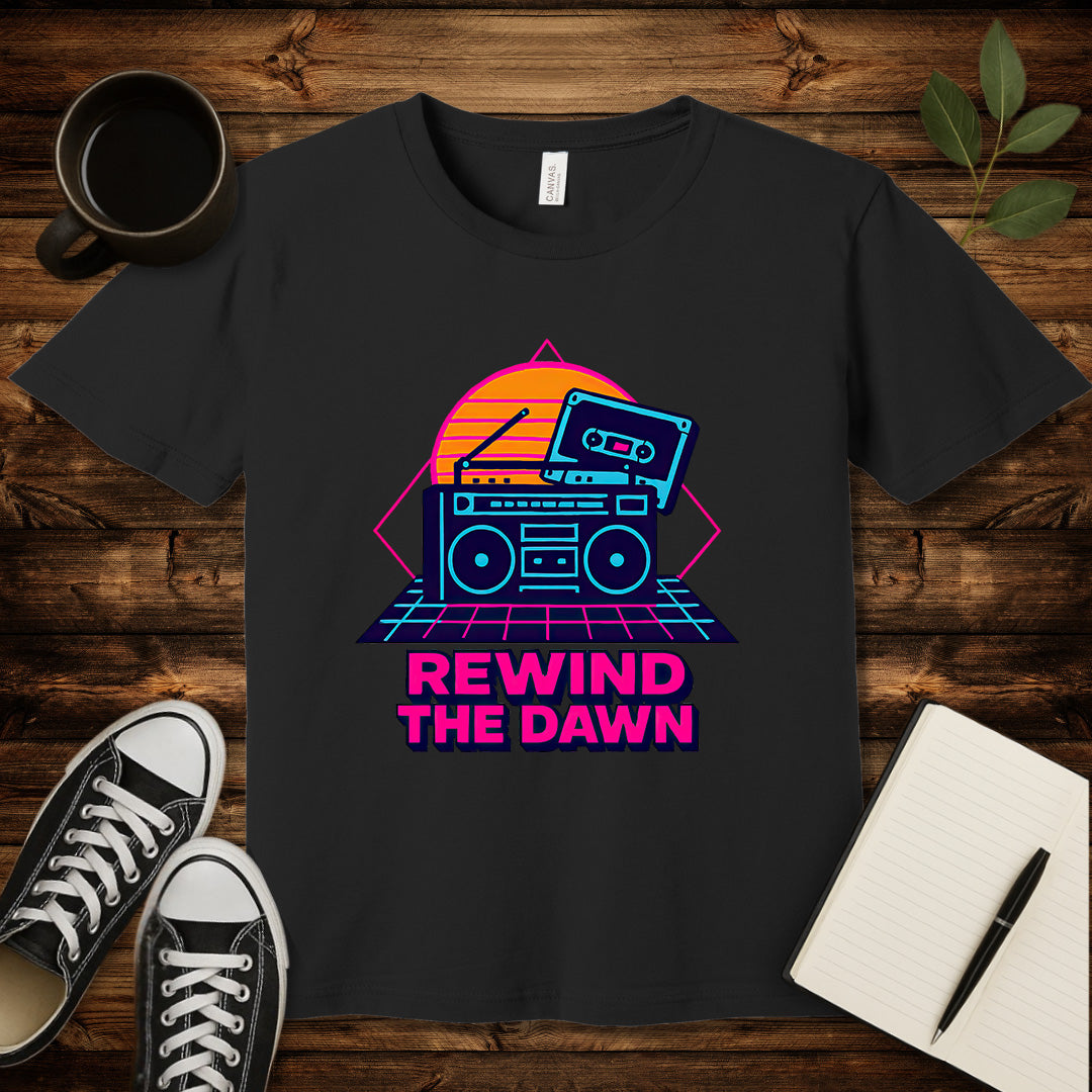 Rewind the Dawn T-Shirt-T-Shirt-Black-S-wearable sarcasm by Savage Tee Society