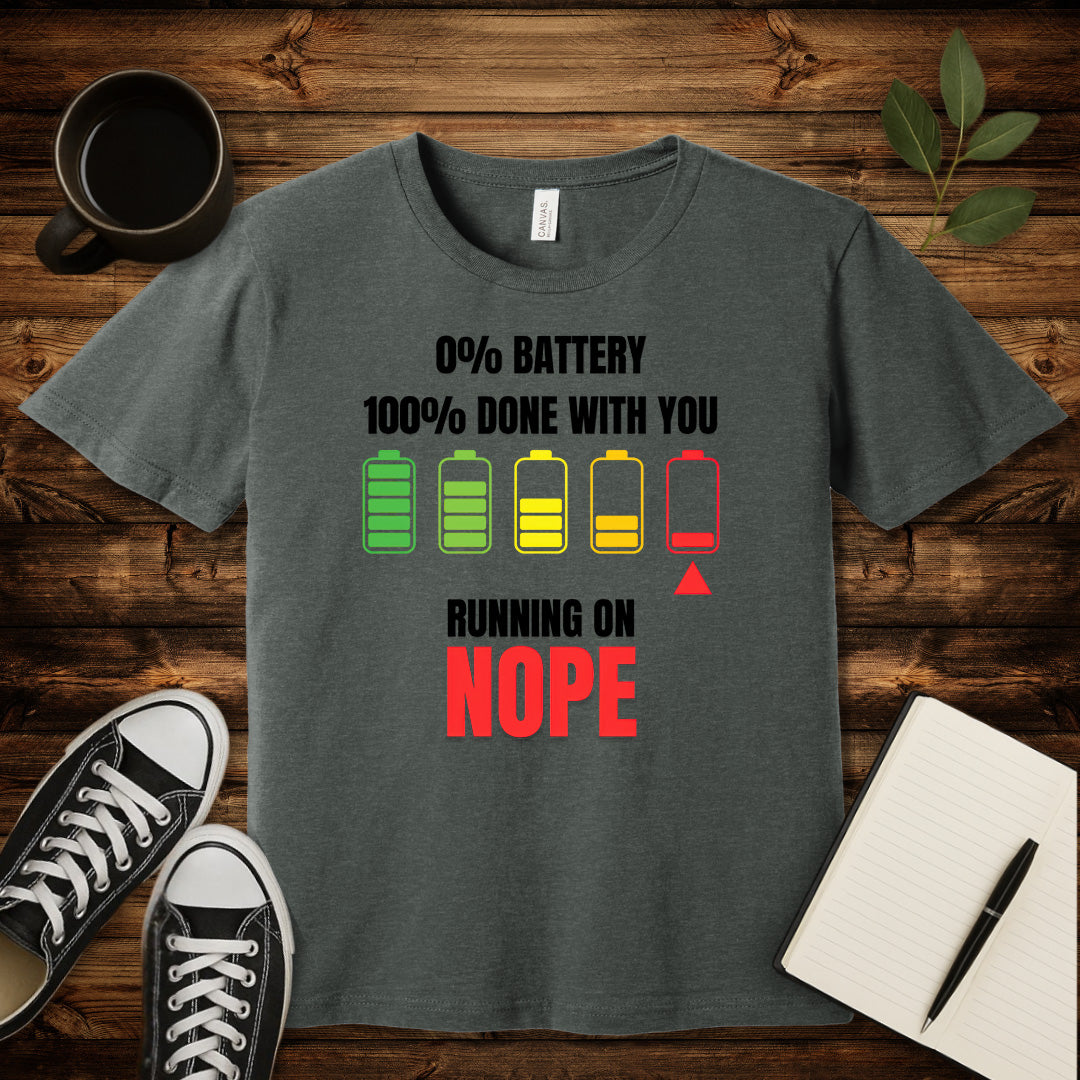 Running on Nope T-Shirt-T-Shirt-Deep Heather-S-wearable sarcasm by Savage Tee Society