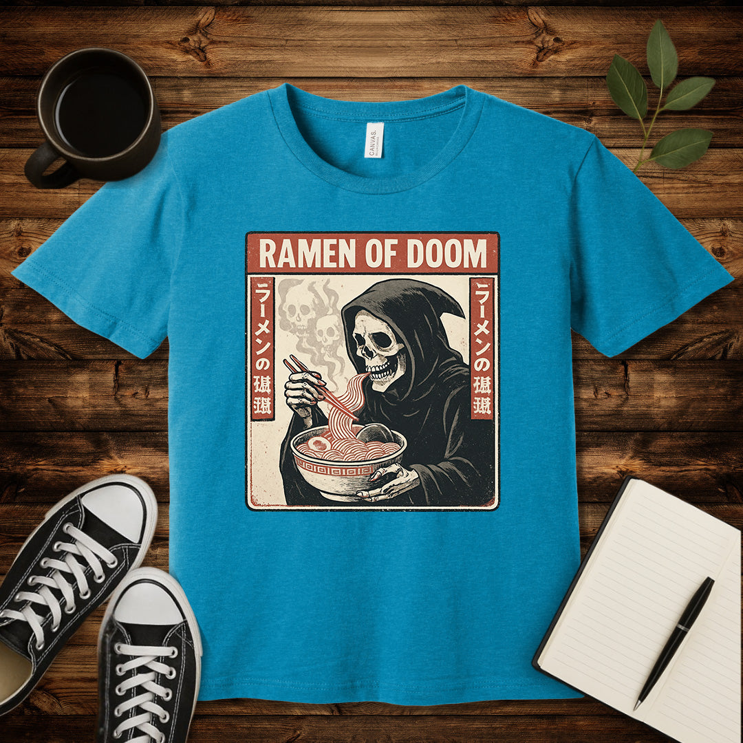 Ramen of Doom T-Shirt-T-Shirt-Heather Aqua-S-wearable sarcasm by Savage Tee Society