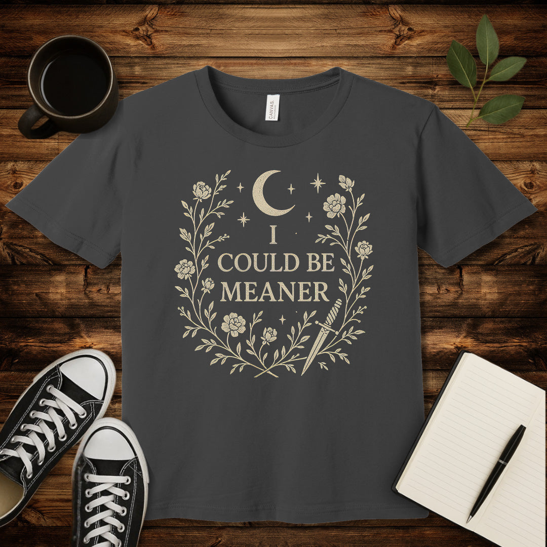 I Could Be Meaner T-Shirt-T-Shirt-Asphalt-S-wearable sarcasm by Savage Tee Society