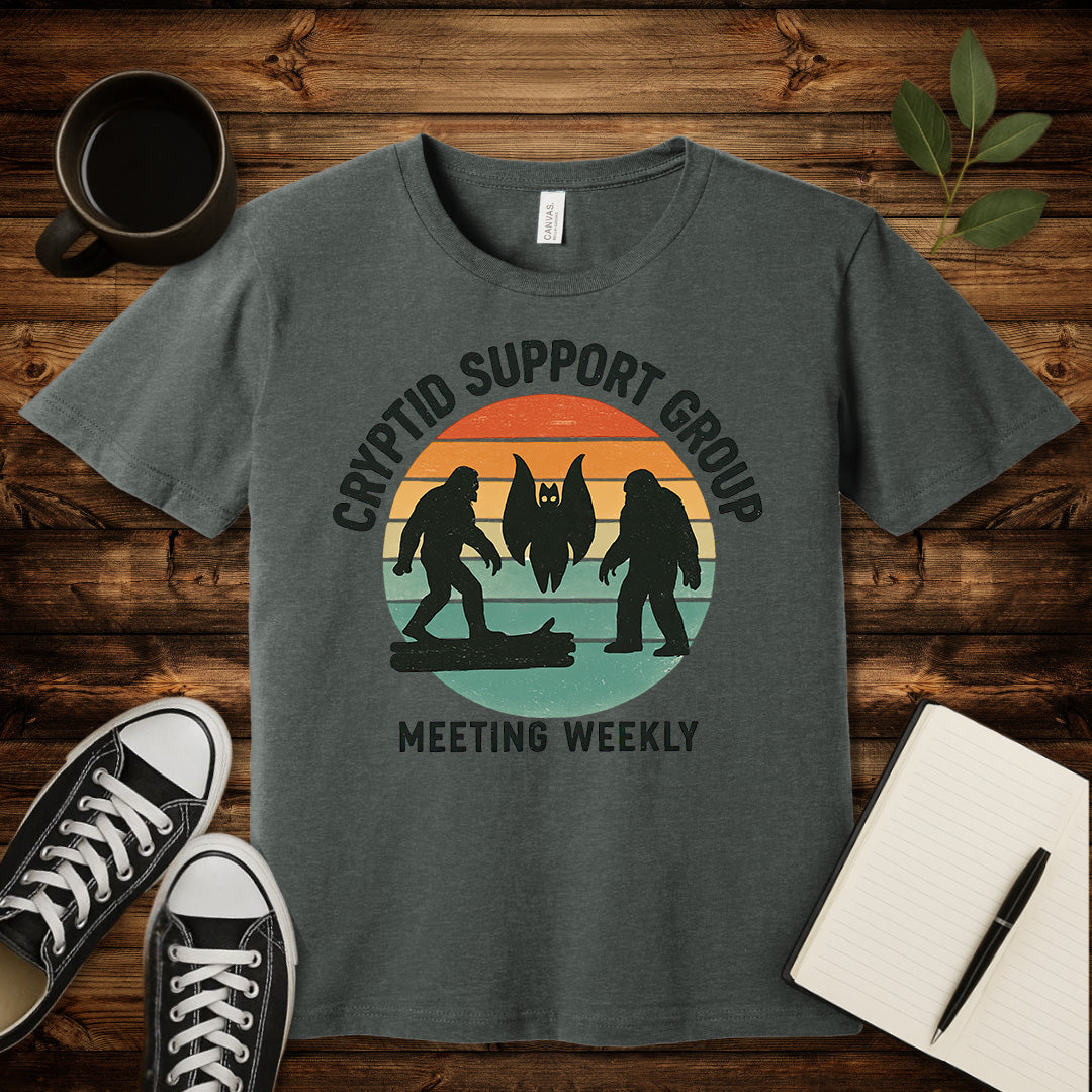 Cryptid Support Group T-Shirt-T-Shirt-Deep Heather-S-wearable sarcasm by Savage Tee Society