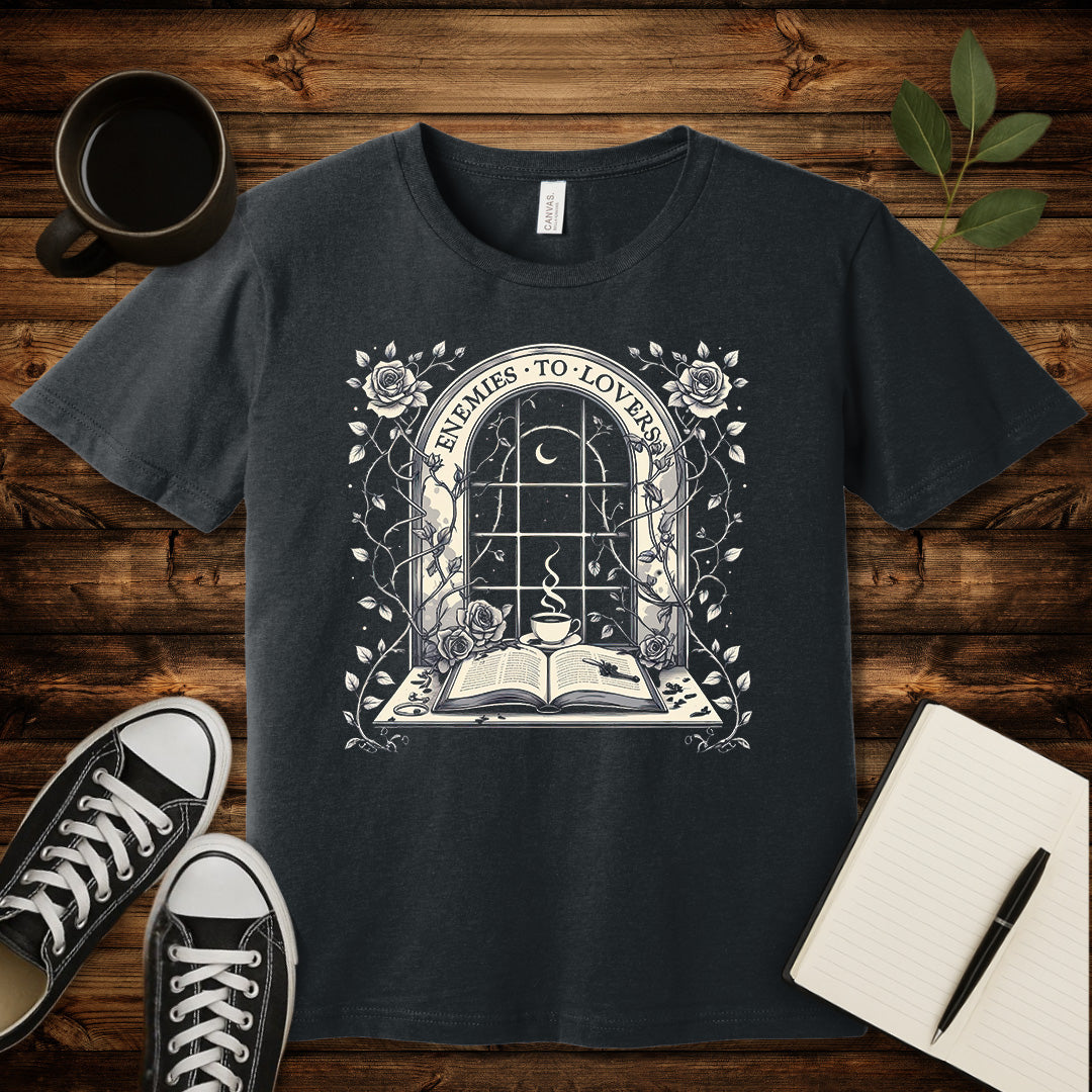 Enemies to Lovers T-Shirt-T-Shirt-Dark Grey Heather-S-wearable sarcasm by Savage Tee Society