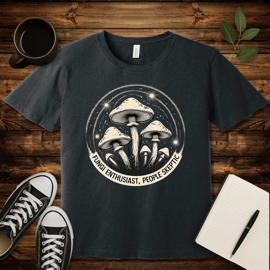 Fungi Enthusiast T-Shirt-T-Shirt-Dark Grey Heather-S-wearable sarcasm by Savage Tee Society