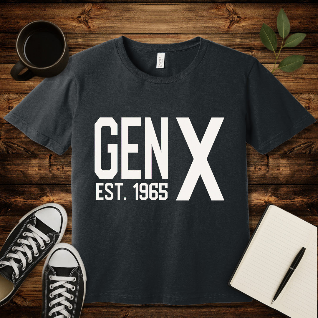 Gen X Est 1965 T-Shirt-T-Shirt-Dark Grey Heather-S-wearable sarcasm by Savage Tee Society