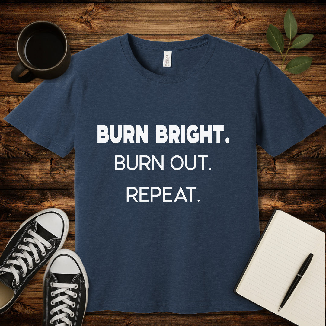 Burnout Loop T-Shirt-T-Shirt-S-Heather Navy-wearable sarcasm by Savage Tee Society