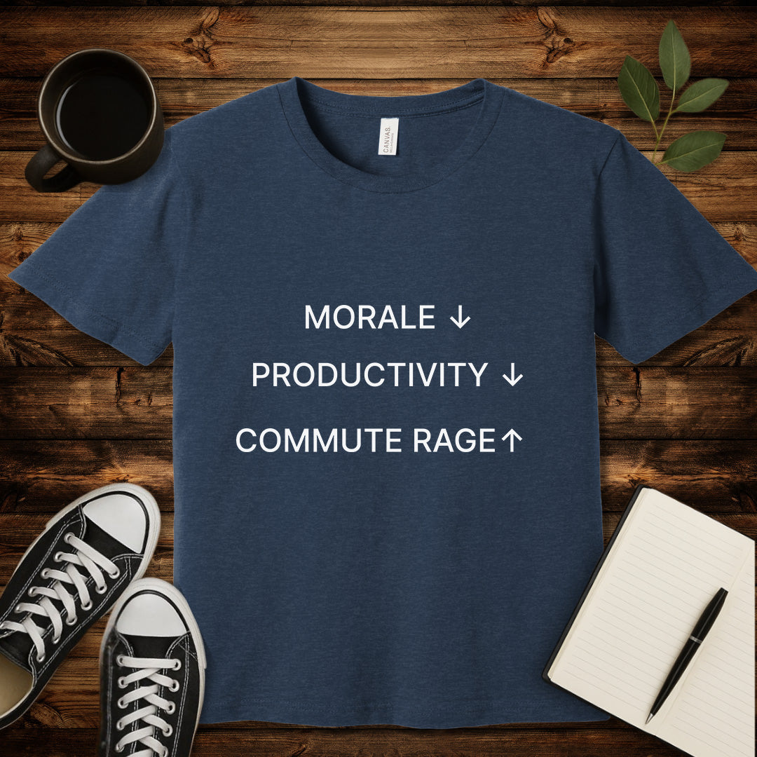 Commute Rage T-Shirt-T-Shirt-S-Heather Navy-wearable sarcasm by Savage Tee Society