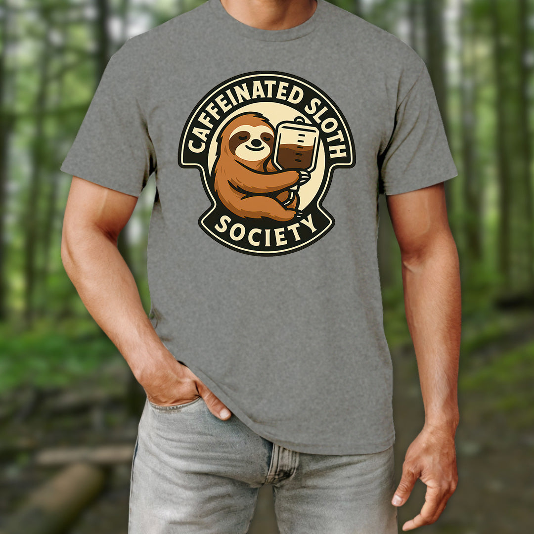 Caffeinated Sloth Society T-Shirt