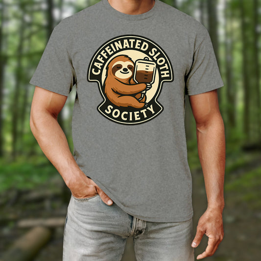 Caffeinated Sloth Society T-Shirt