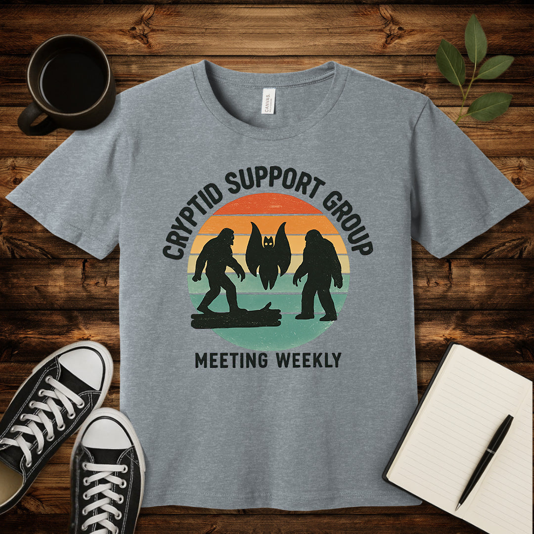 Cryptid Support Group T-Shirt-T-Shirt-Athletic Heather-S-wearable sarcasm by Savage Tee Society
