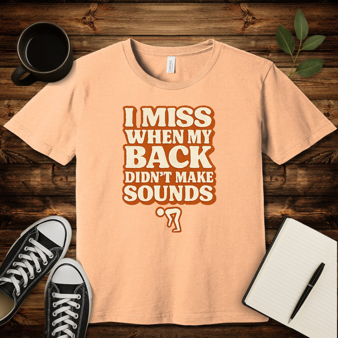 Back Noise Nostalgia T-Shirt-T-Shirt-Heather Peach-S-wearable sarcasm by Savage Tee Society